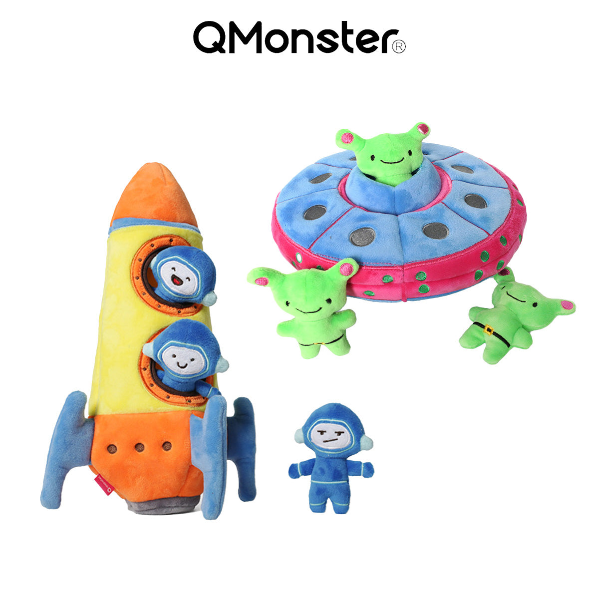 Q-MONSTER 掏掏玩具 火箭 UFO 狗玩具 貓玩具 益智玩具 藏食玩具