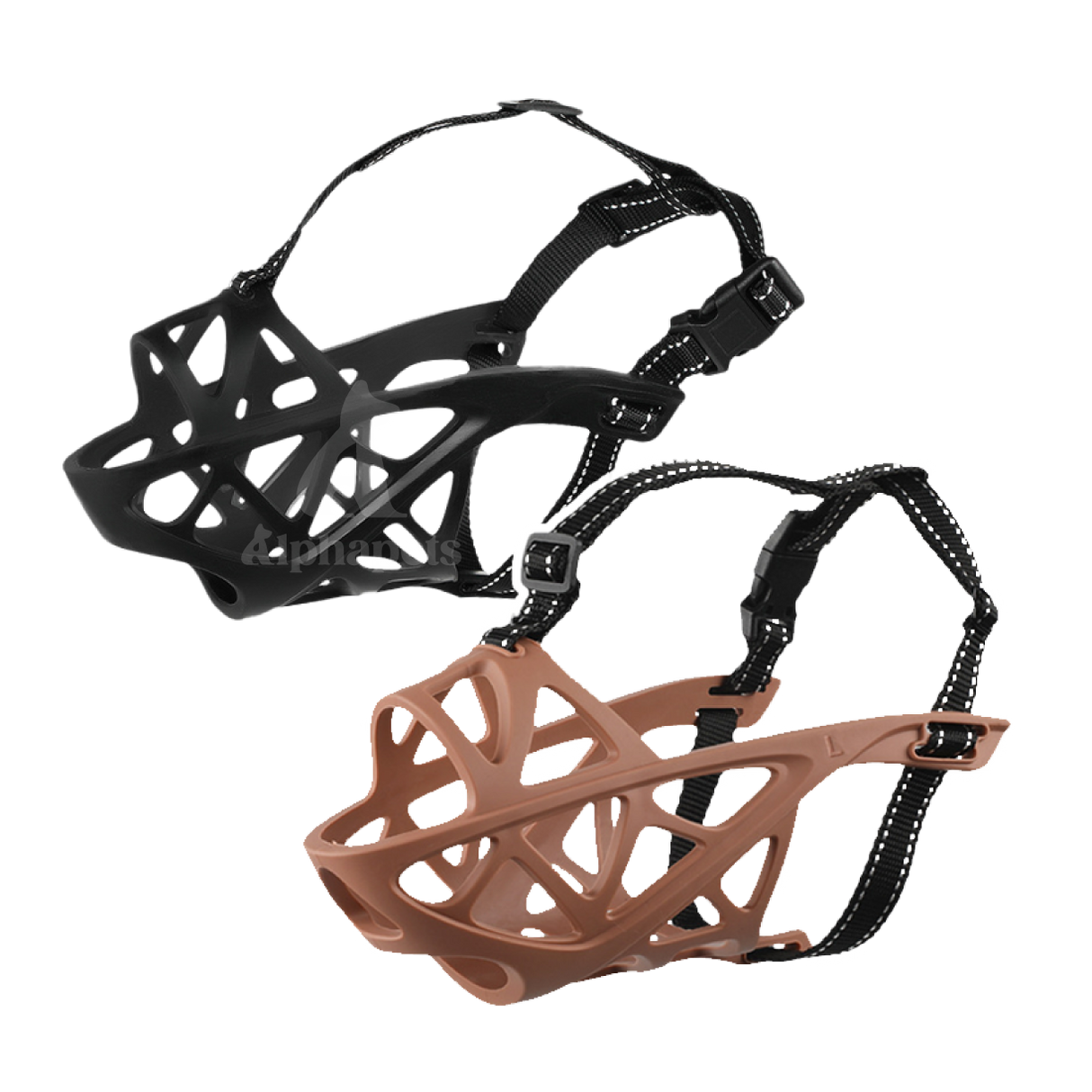 狗嘴套 寵物嘴套 有頭帶款 透氣可調節 3M反光織帶 S / M / L / XL