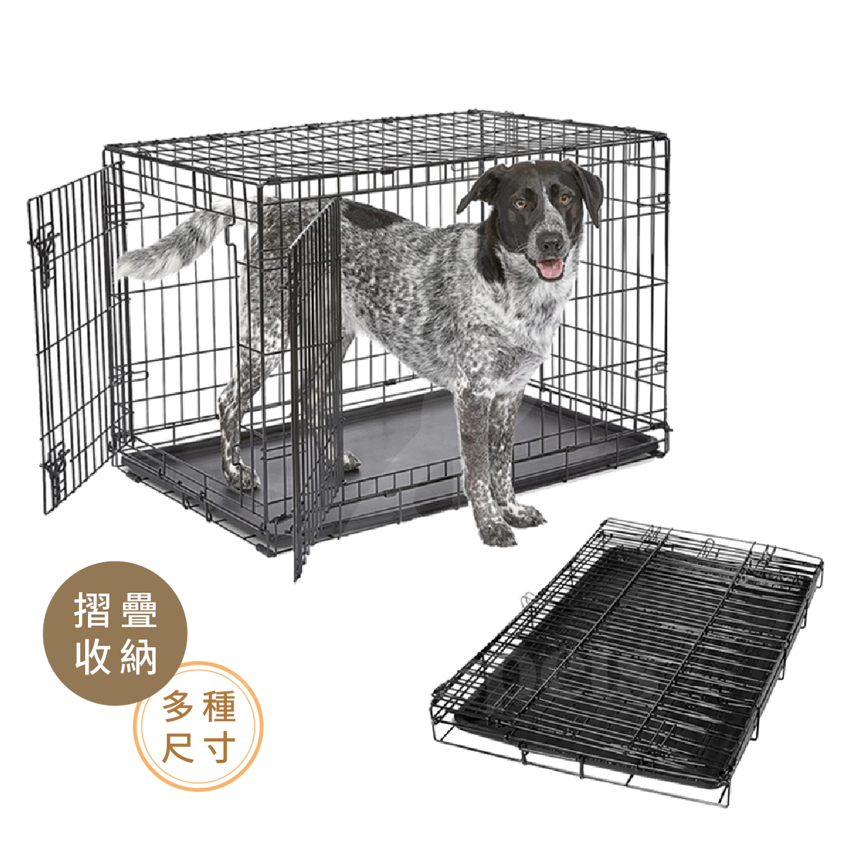 摺疊式寵物籠 狗籠 貓籠 兔籠 大狗籠 中型犬籠子 無底網不傷腳掌設計 6種尺寸