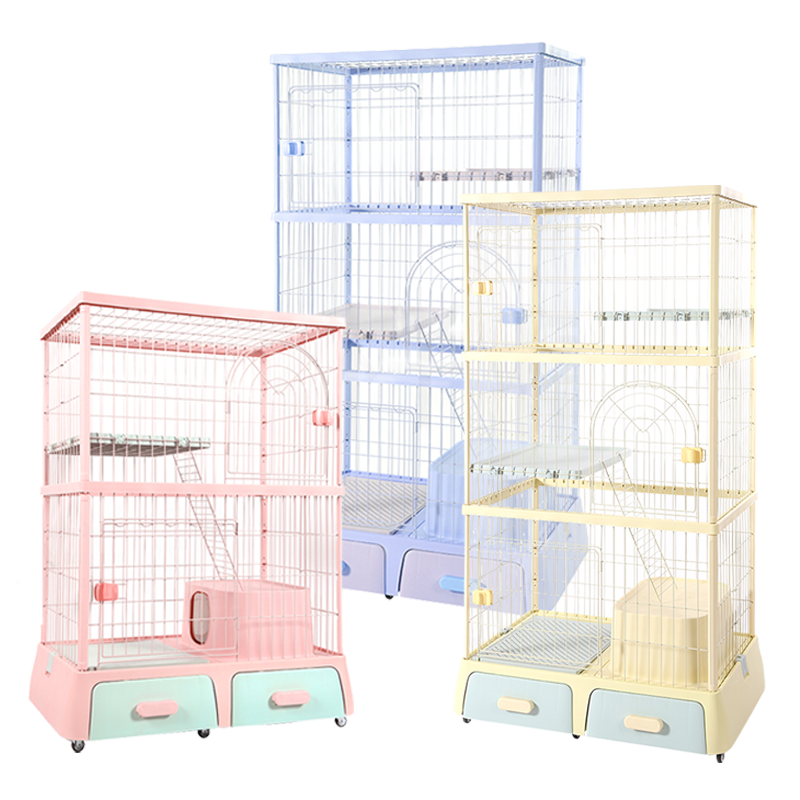 DF 雙層 / 三層多功能貓籠 貓咪別墅 貓屋 內附封閉式貓砂盆 3色