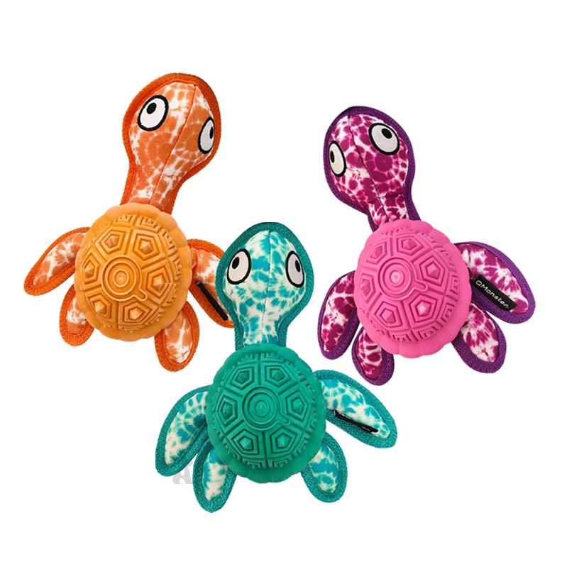 Q-MONSTER 橡膠漏食海龜玩具 烏龜玩具 磨牙玩具