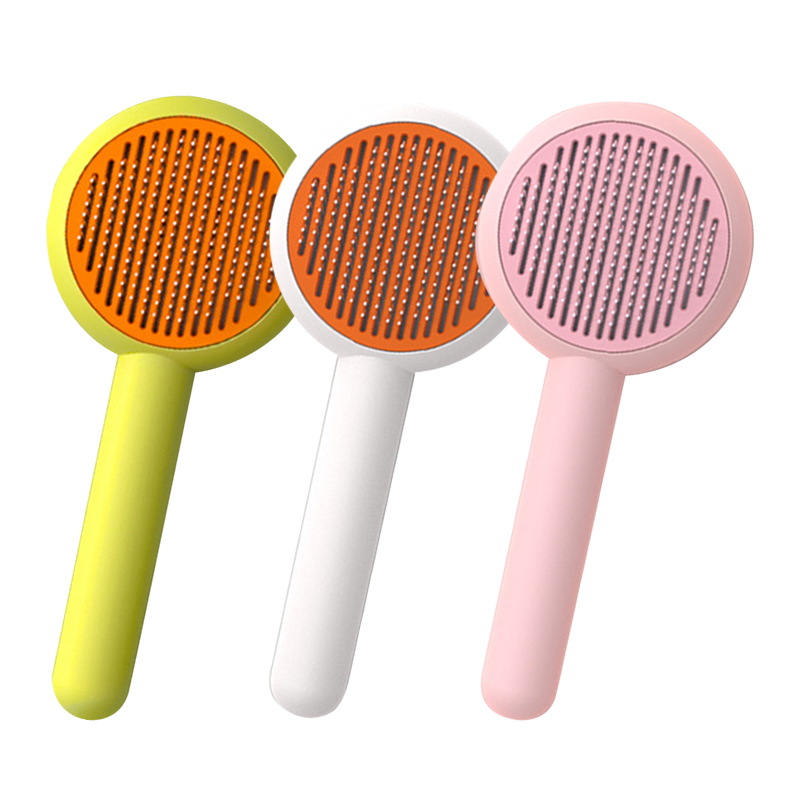 AIWO艾窩 甜甜圈寵物針梳 一鍵除毛 寵物梳