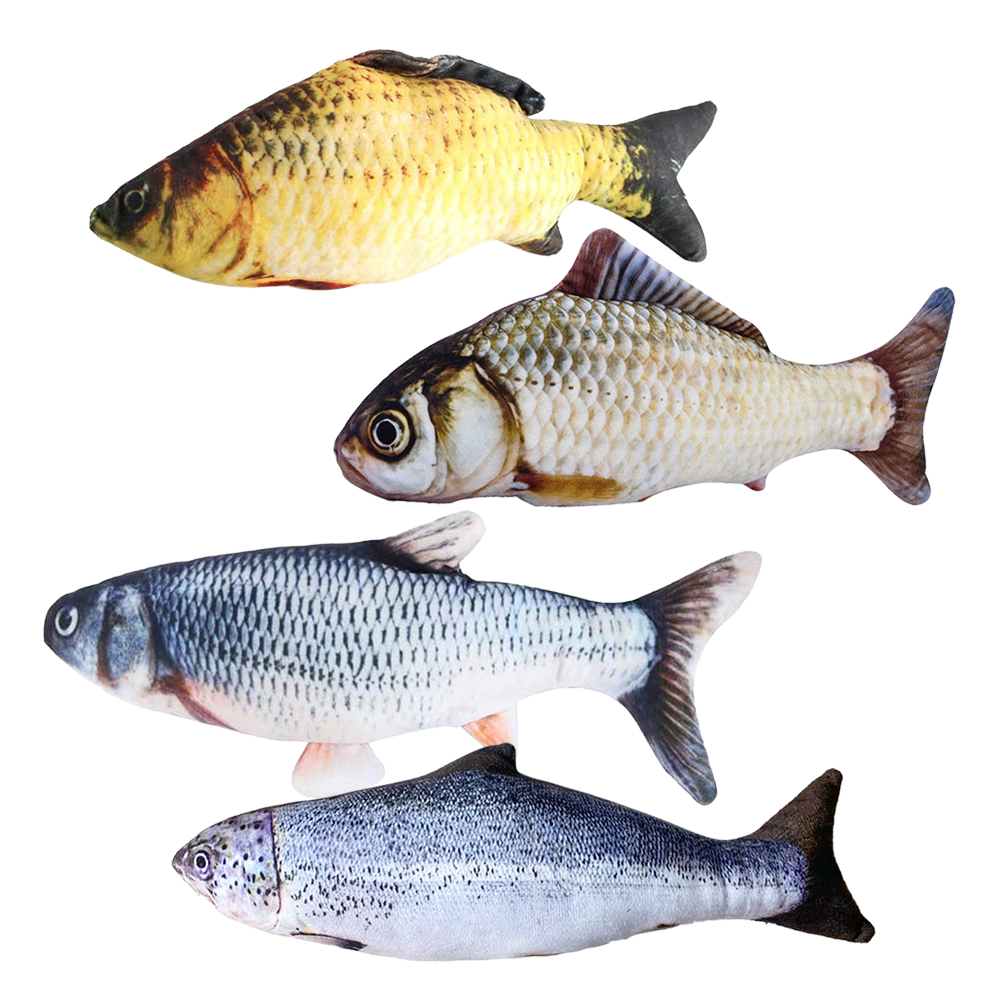 貓薄荷仿真電動魚玩具 4種魚 USB充電