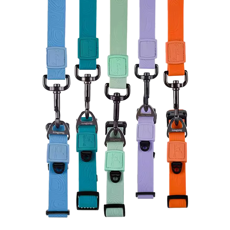 BlackDoggy 寵物外出壓花防水項圈 / 牽繩