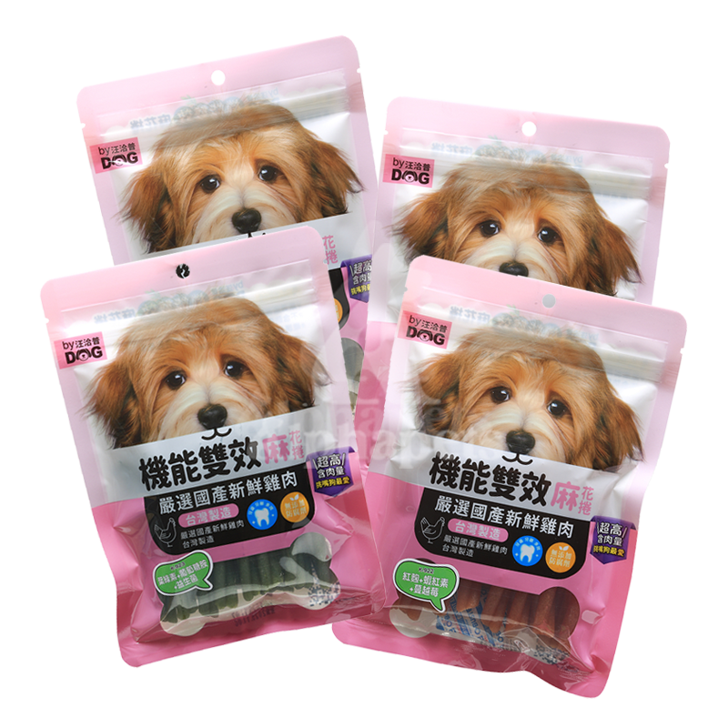 By Dog 汪洽普 機能雙效麻花捲潔牙棒 四種口味 200g / 袋