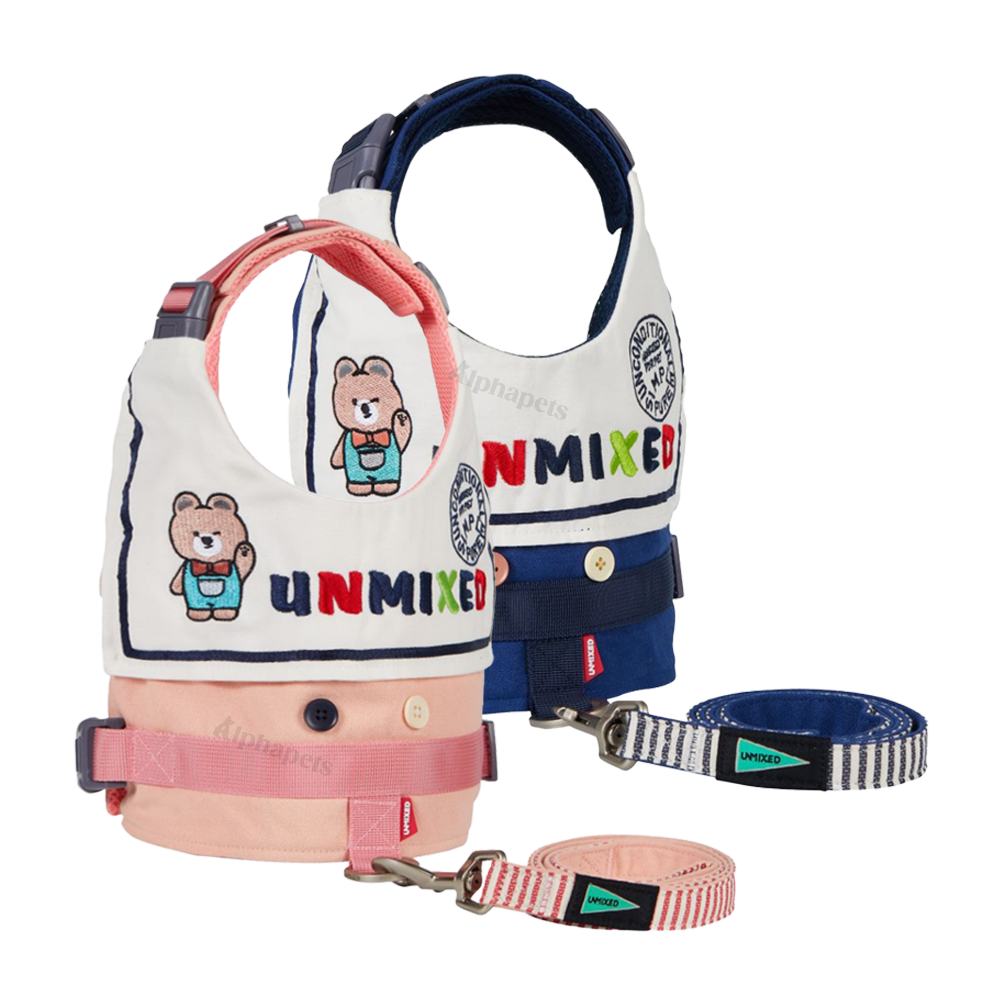 UNMIXED 你好!海軍領 寵物胸背帶+牽繩組 4種尺寸