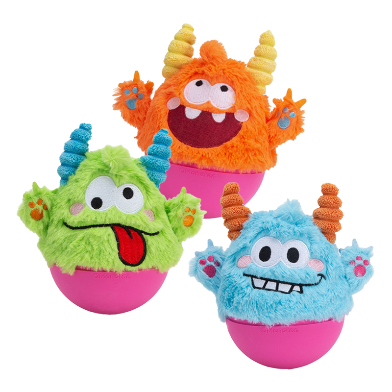 Q-MONSTER 不倒翁小怪物 寵物發聲玩具 狗狗啃咬玩具