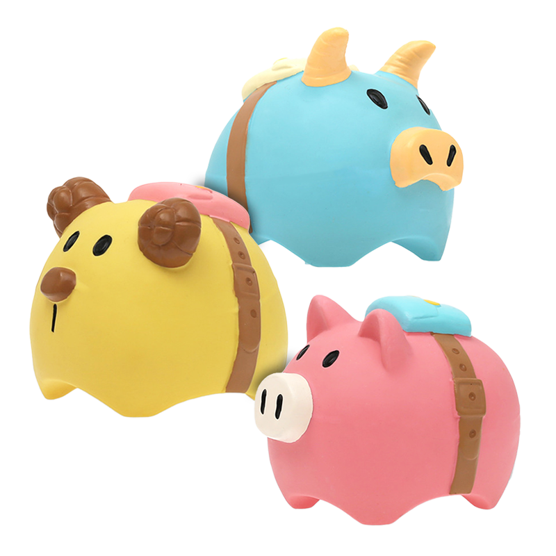 Q-MONSTER 背包動物家族 寵物乳膠玩具