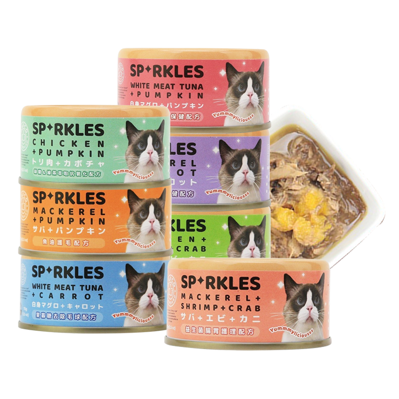 Sparkles SP 無膠無穀貓咪主食罐 貓罐頭 70g 7種口味