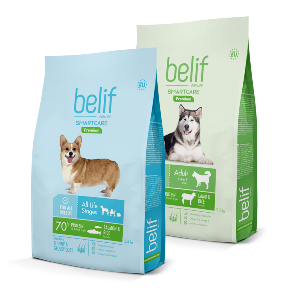 belif比利夫 犬糧 成犬羊肉腸胃敏感配方 / 鮭魚皮毛保健配方 2.5kg