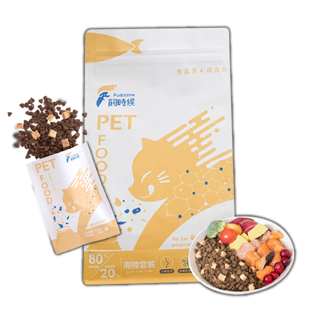 Fudotime 飼時候 無穀貓糧 海陸套餐 水解凍晶技術 挑嘴貓的最愛 1.5kg