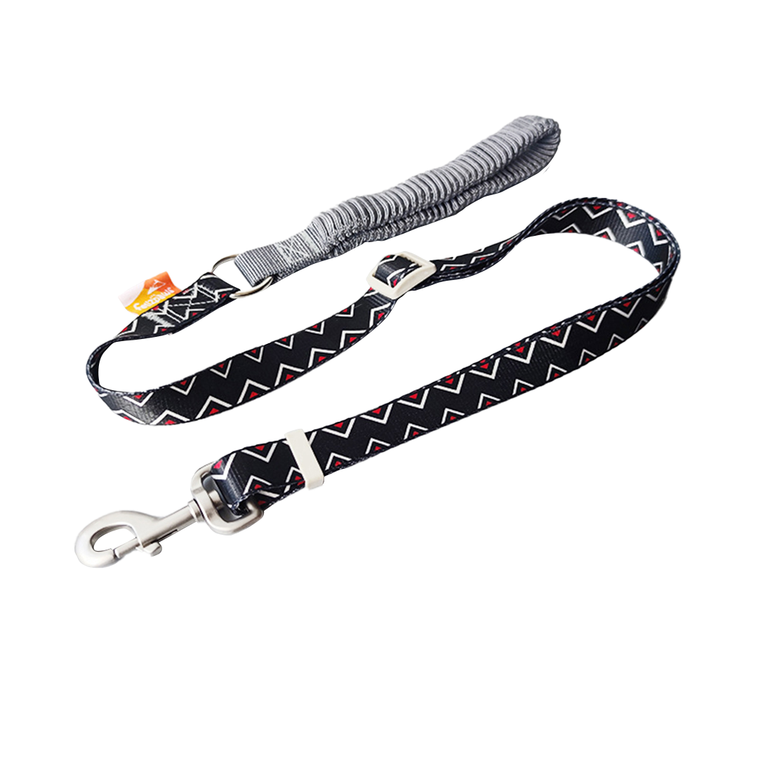 Felizpaws 狗狗彈性伸縮印花牽繩 紅黑 / 藍綠