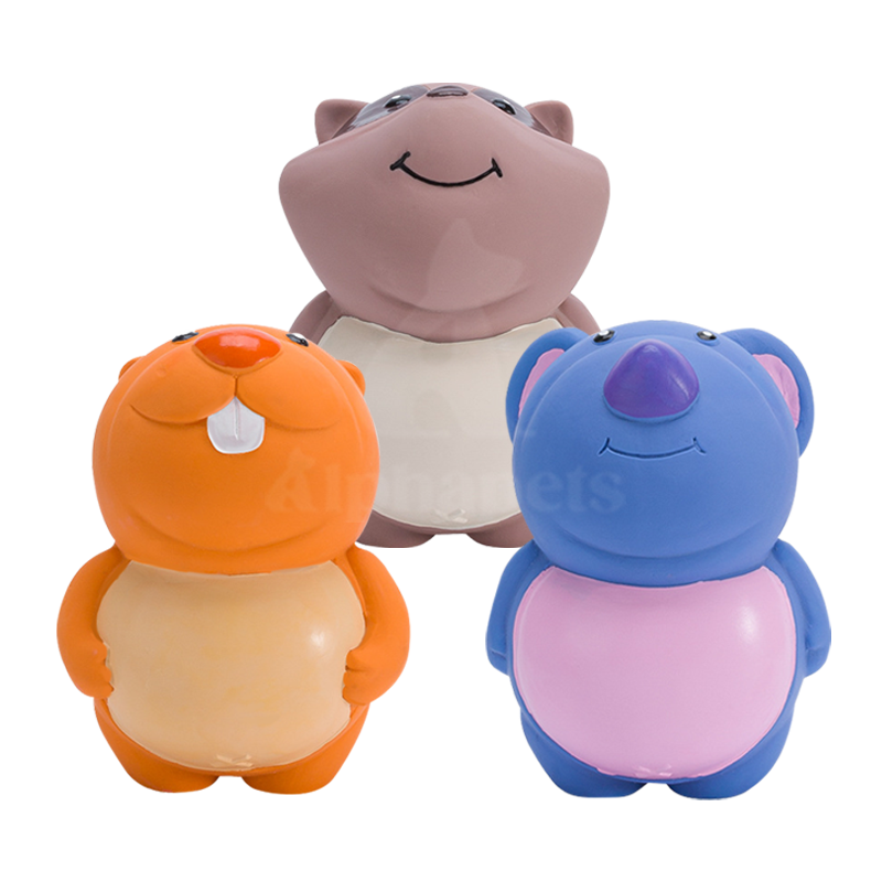 Q-MONSTER 圓滾滾家族發聲玩具 橡膠啃咬玩具