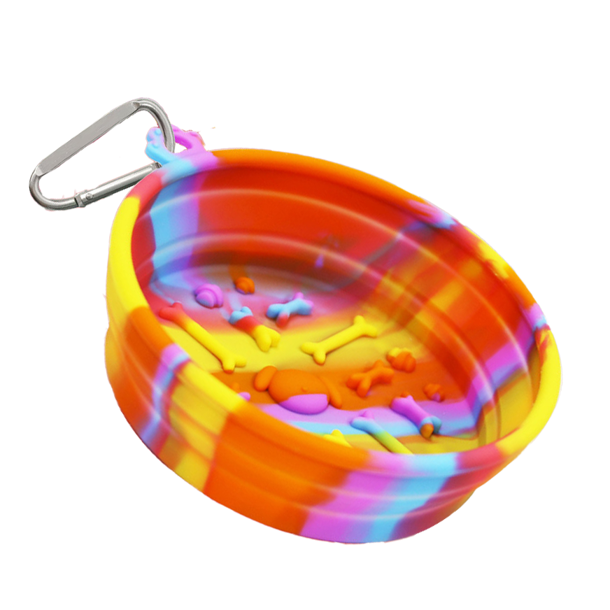 LaRoo萊諾 矽膠摺疊碗 慢食碗 慢食墊 寵物外出碗