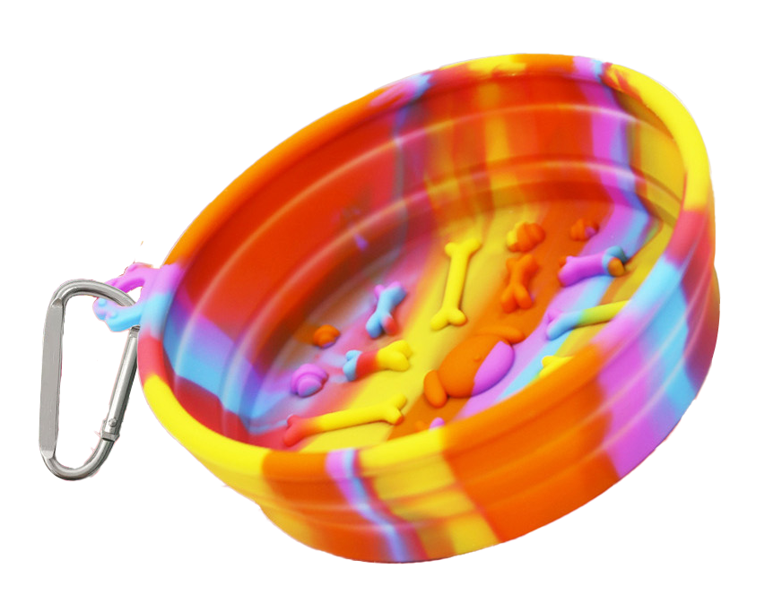 LaRoo萊諾 矽膠摺疊碗 慢食碗 慢食墊 寵物外出碗