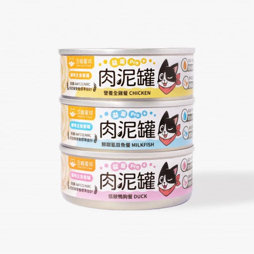 DogCatStar 汪喵星球 益菌PRO+ 綿密肉泥 主食罐 80g