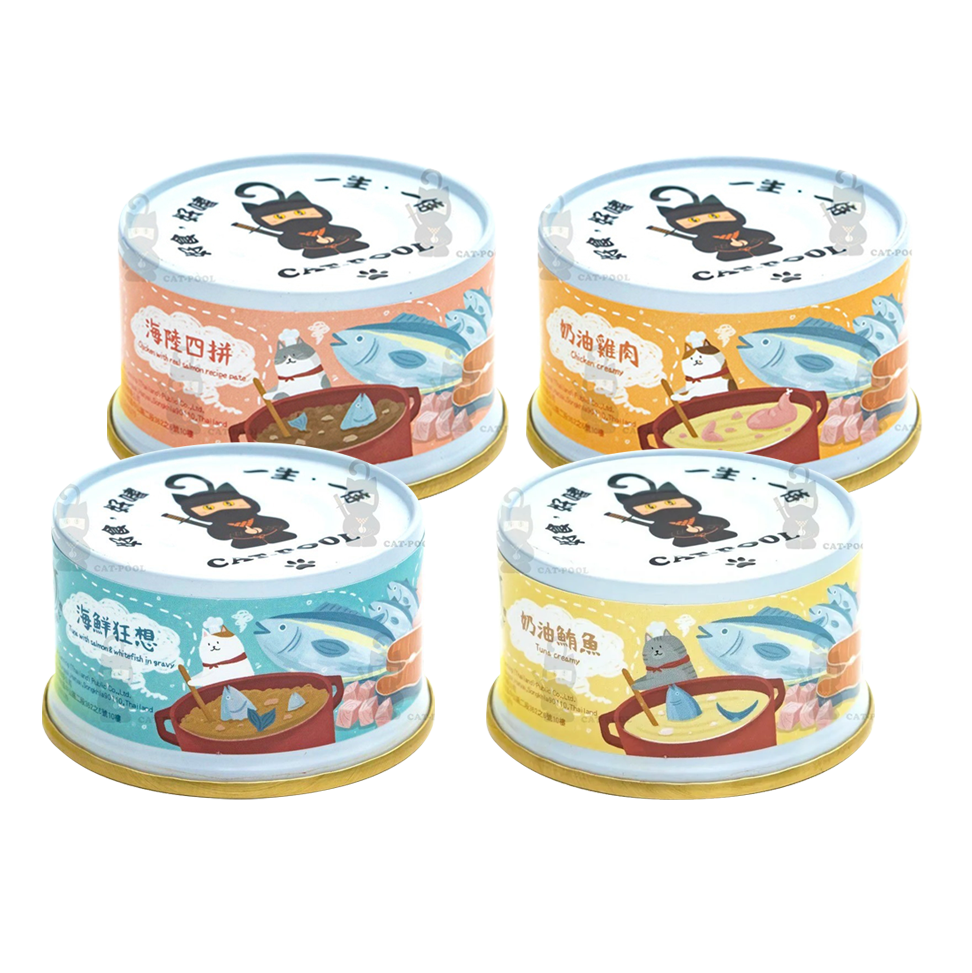 Cat Pool貓侍 成貓食譜主食罐 4種口味 85g