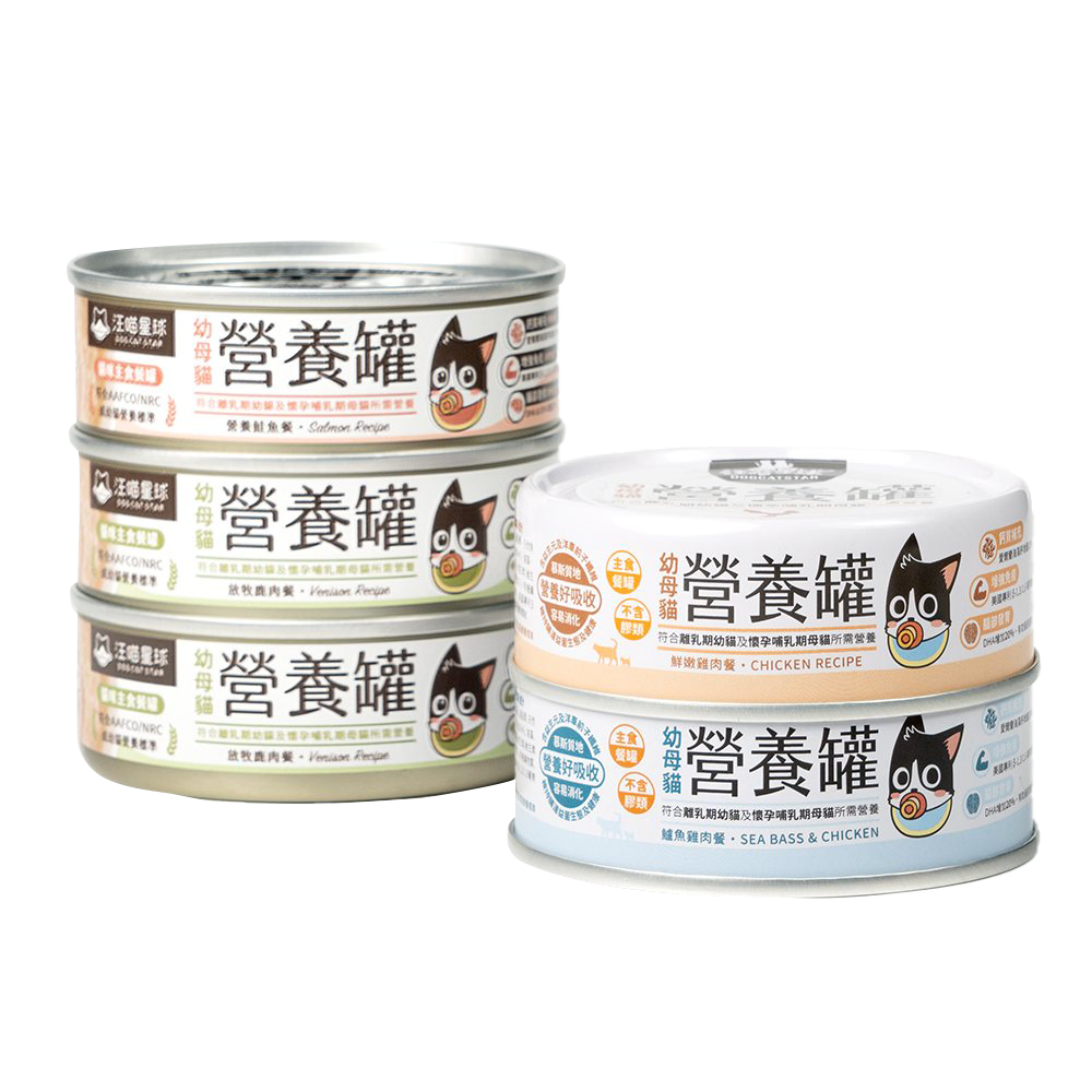 DogCatStar汪喵星球 幼母貓98%營養無膠主食罐 80g