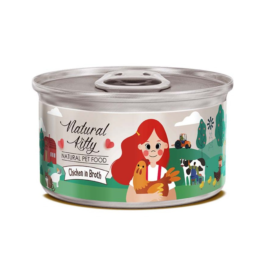 NaturalKitty自然小貓 無膠肉湯罐系列 12種口味 80g
