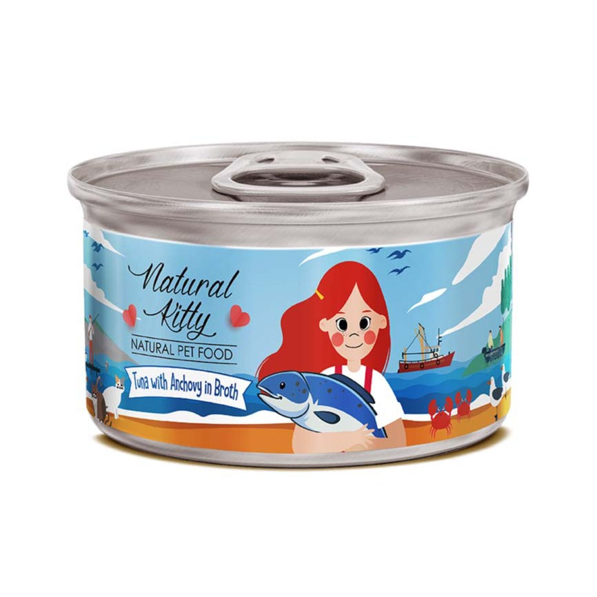 NaturalKitty自然小貓 無膠肉湯罐系列 12種口味 80g