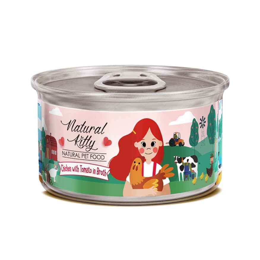 NaturalKitty自然小貓 無膠肉湯罐系列 12種口味 80g