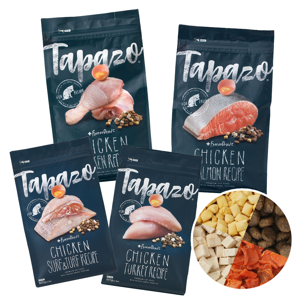 Tapazo 特百滋 凍乾雙饗宴 成幼貓 熟齡貓 低敏配方 乾糧 貓飼料 2磅 / 5磅