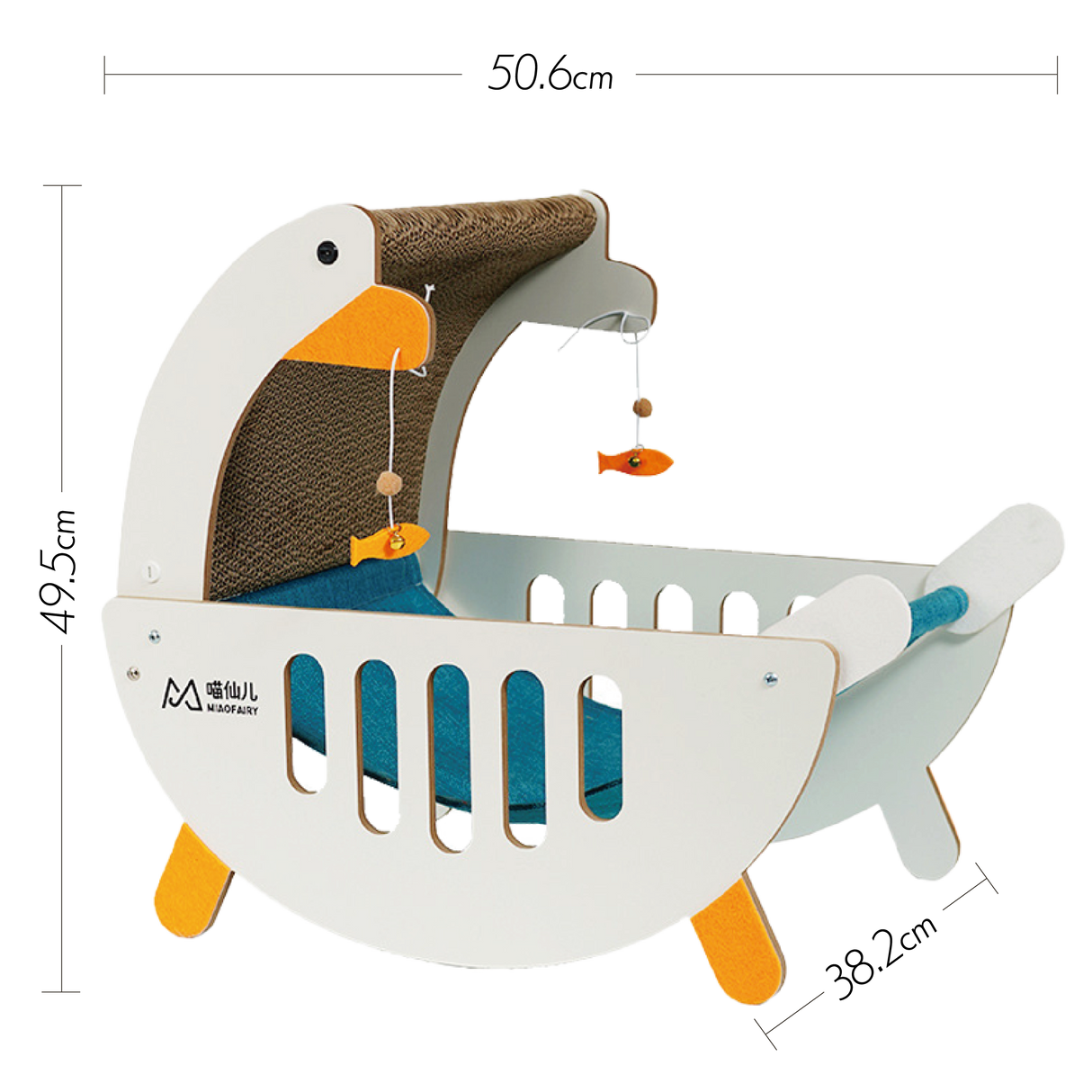 大白鵝貓抓板 貓吊床 貓窩 瓦楞紙芯可替換