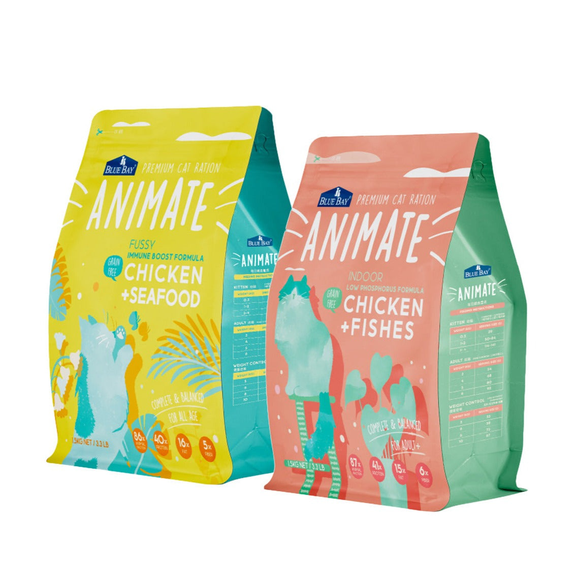 BLUE BAY倍力 Animate 無穀貓飼料 貓乾糧 1.5kg / 4.5kg
