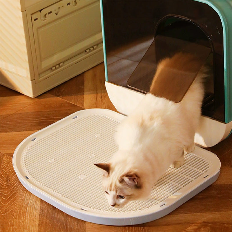 圓弧形貓砂盆墊 寵物落砂墊 集塵墊 腳踏墊