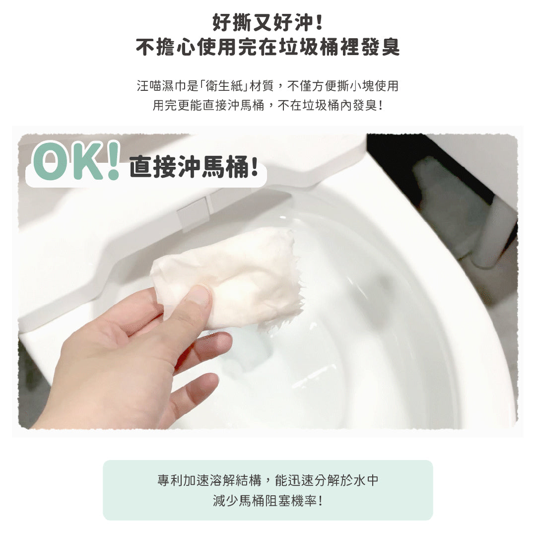 DogCatStar汪喵星球 汪喵濕式衛生紙 隨身包 12抽 / 46抽