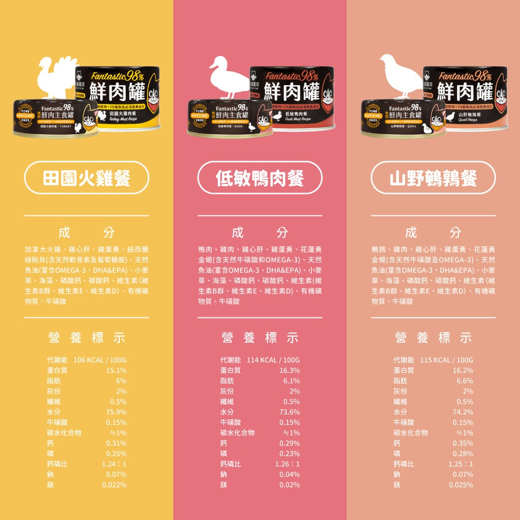DogCatStar汪喵星球 貓用Fantastic 98%鮮肉無膠主食罐 85g