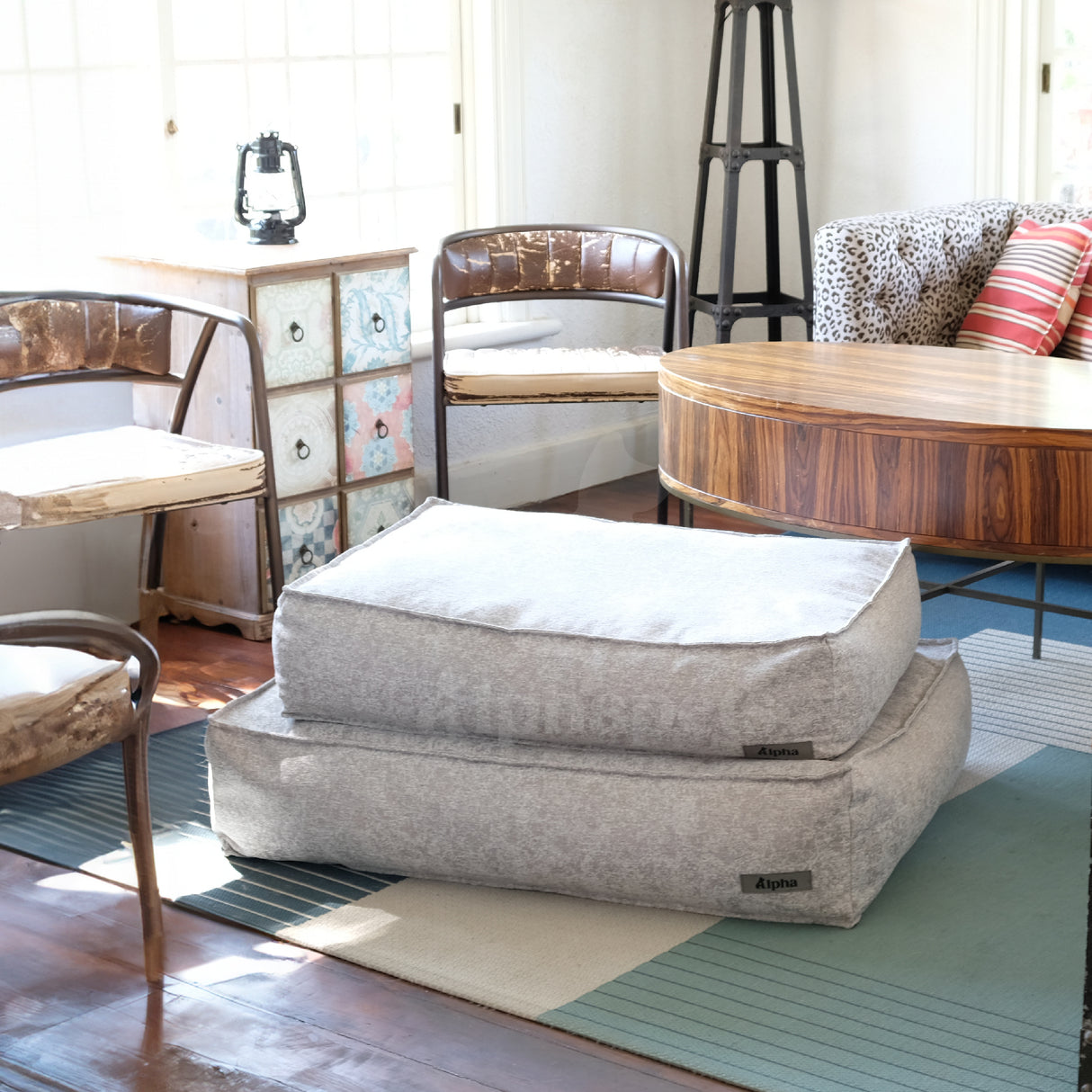 Calla 懶骨頭沙發寵物睡床 寵物睡床 貓窩 狗窩 灰色 M / L