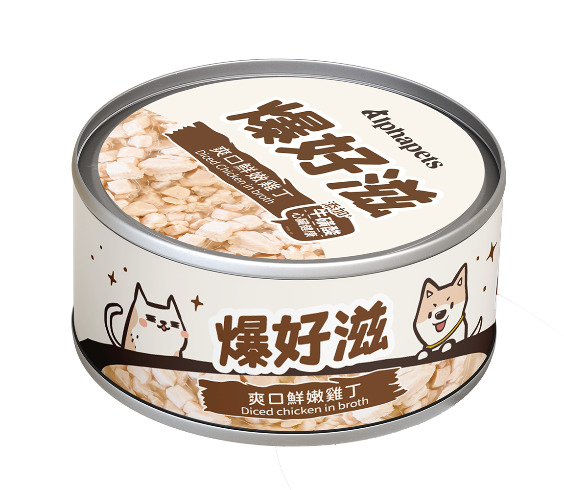 爆好滋 貓狗通用 無膠鮮肉湯罐 80g