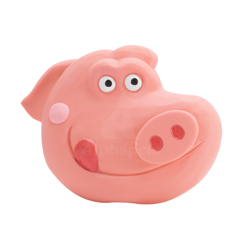 Q-MONSTER 扁扁動物頭家族發聲玩具 寵物乳膠玩具