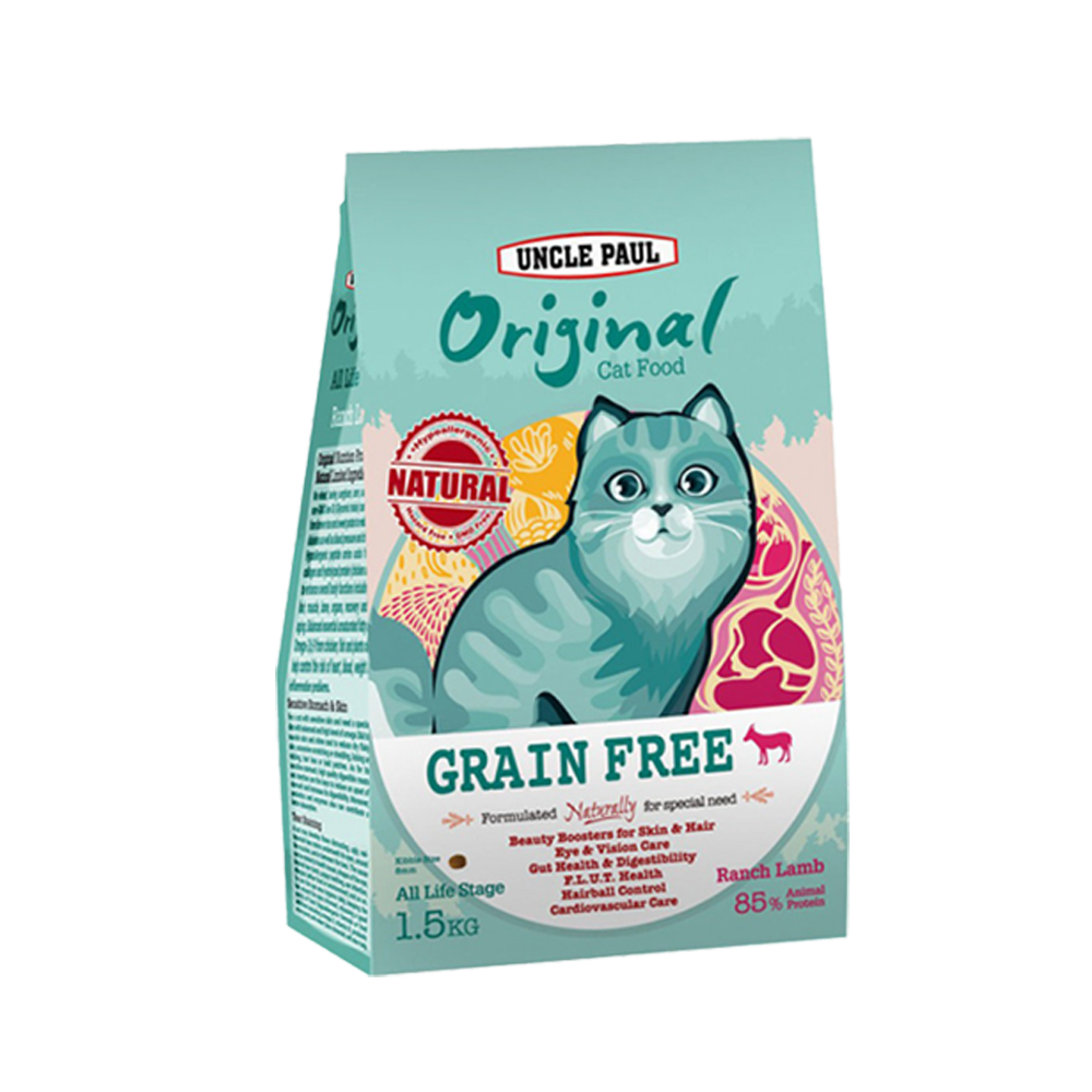 UNCLE PAUL保羅叔叔 田園生機貓食 低敏無穀全齡貓糧 海洋魚/牧野羊肉 1.5kg / 7.5kg