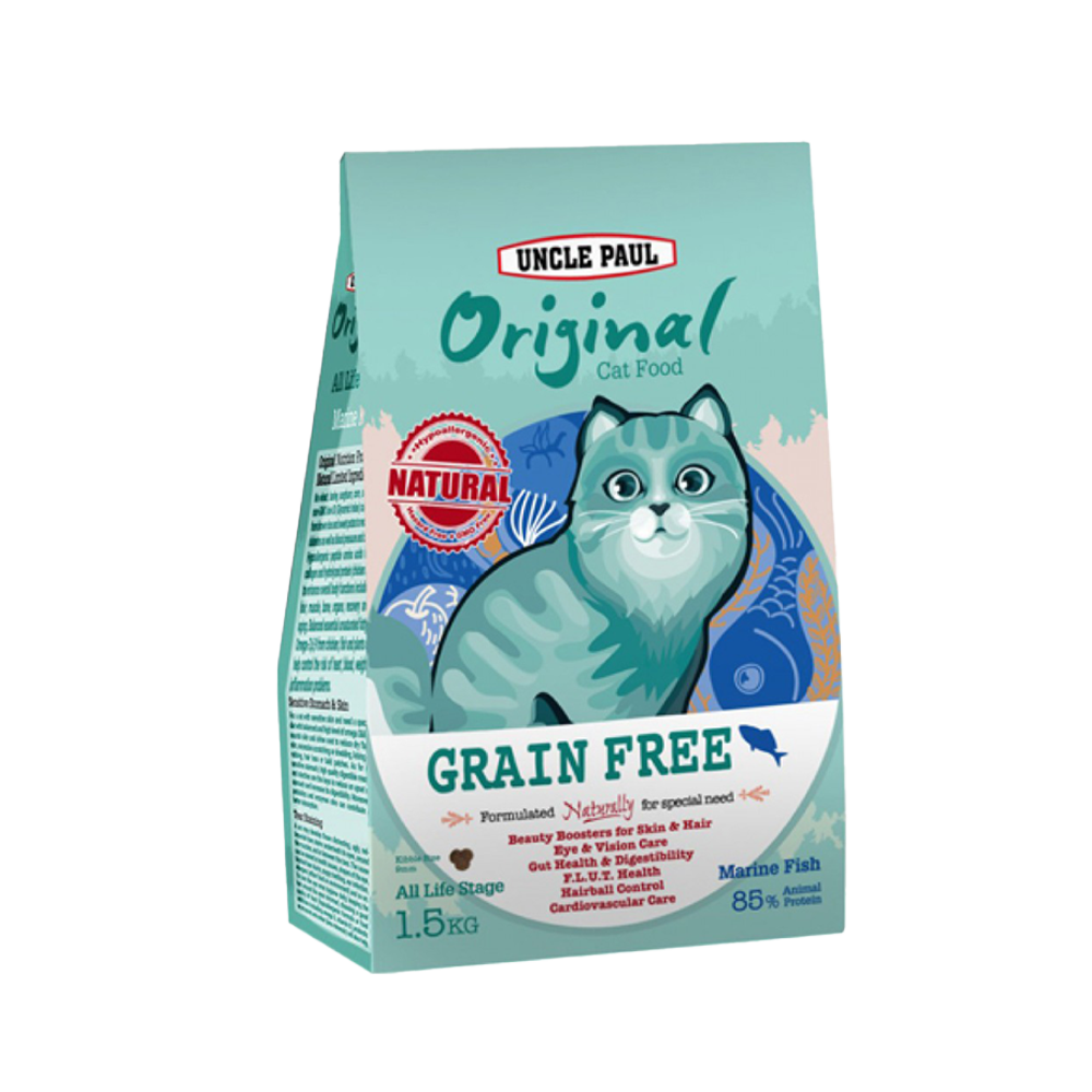 UNCLE PAUL保羅叔叔 田園生機貓食 低敏無穀全齡貓糧 海洋魚/牧野羊肉 1.5kg / 7.5kg