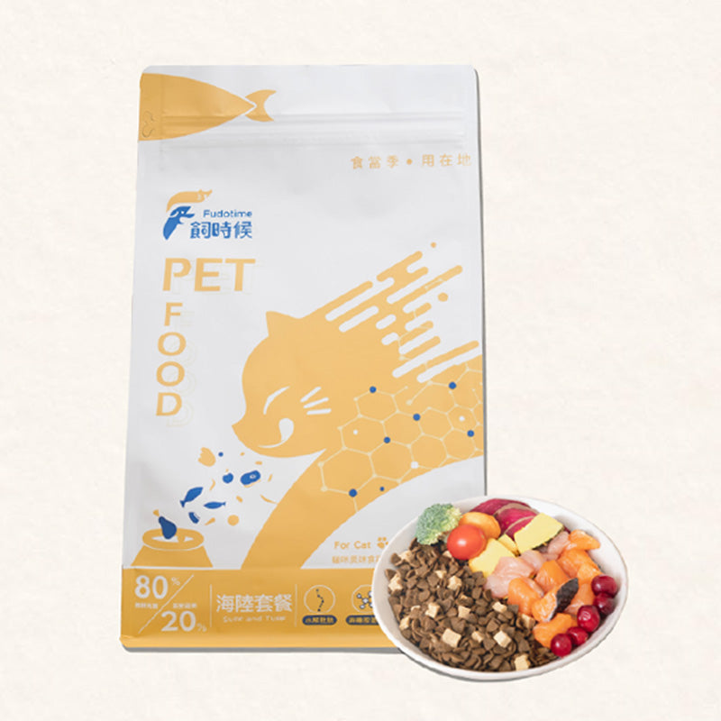 Fudotime 飼時候 無穀貓糧 海陸套餐 水解凍晶技術 挑嘴貓的最愛 1.5kg