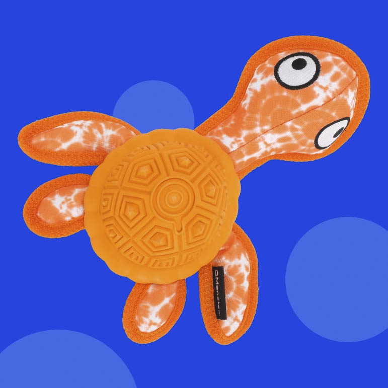 Q-MONSTER 橡膠漏食海龜玩具 烏龜玩具 磨牙玩具