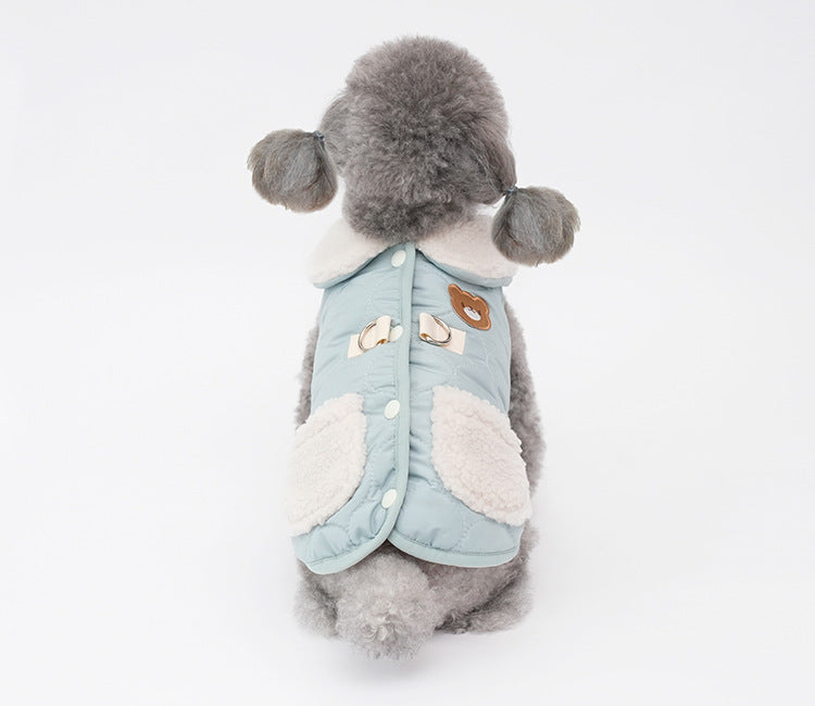 PETTRIP 寵物毛領口袋上開棉馬甲