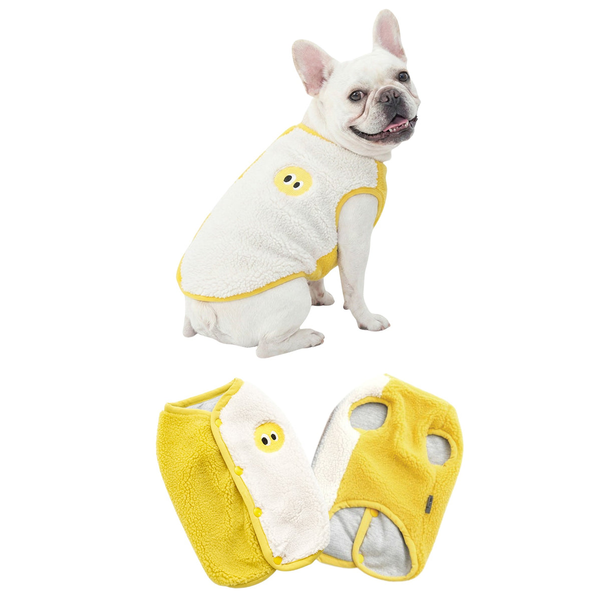 PETTRIP 笑臉開襟棉馬甲