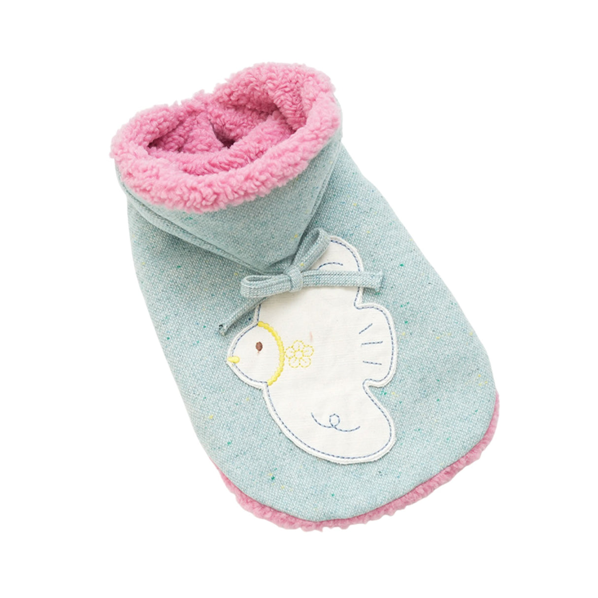 PETTRIP 和平鴿刺繡連帽棉馬甲