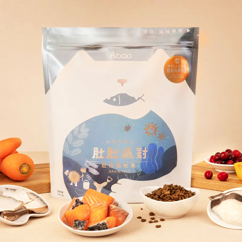 Abao阿寶 肚肚派對 貓吃肉 / 貓吃魚 無穀貓糧 1.5kg