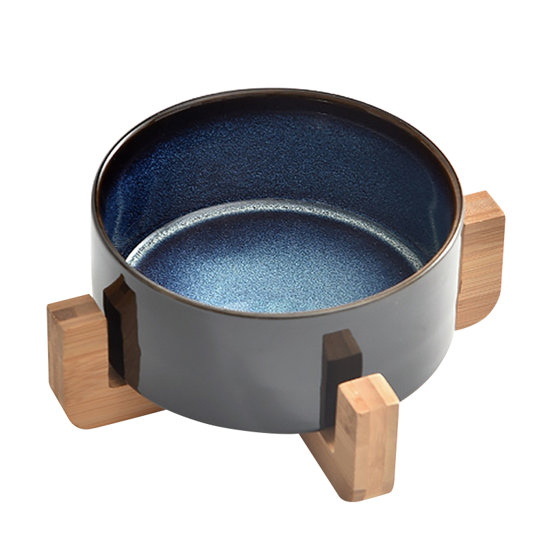 木架 / 黑鐵架星空陶瓷碗 寵物陶瓷碗 2種尺寸