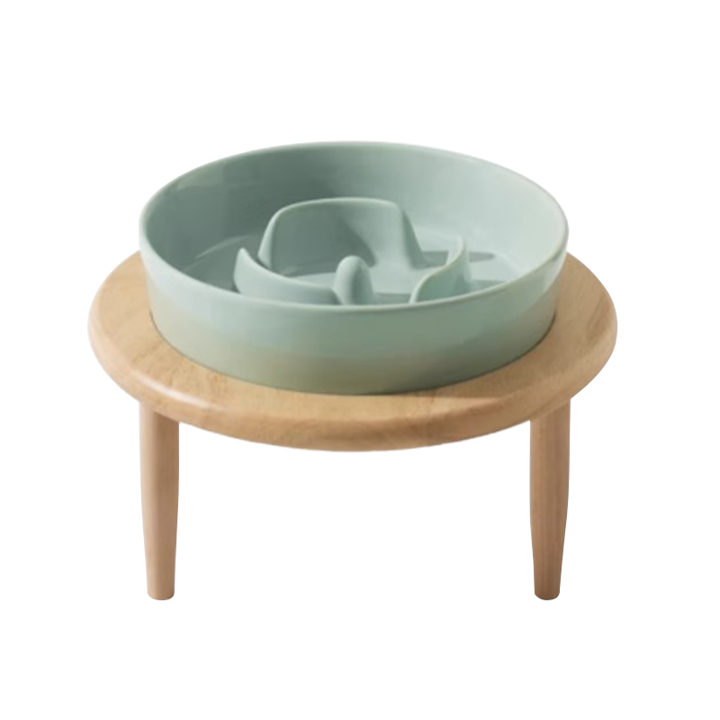 木架陶瓷寵物防噎慢食碗 單碗 慢食碗 寵物碗