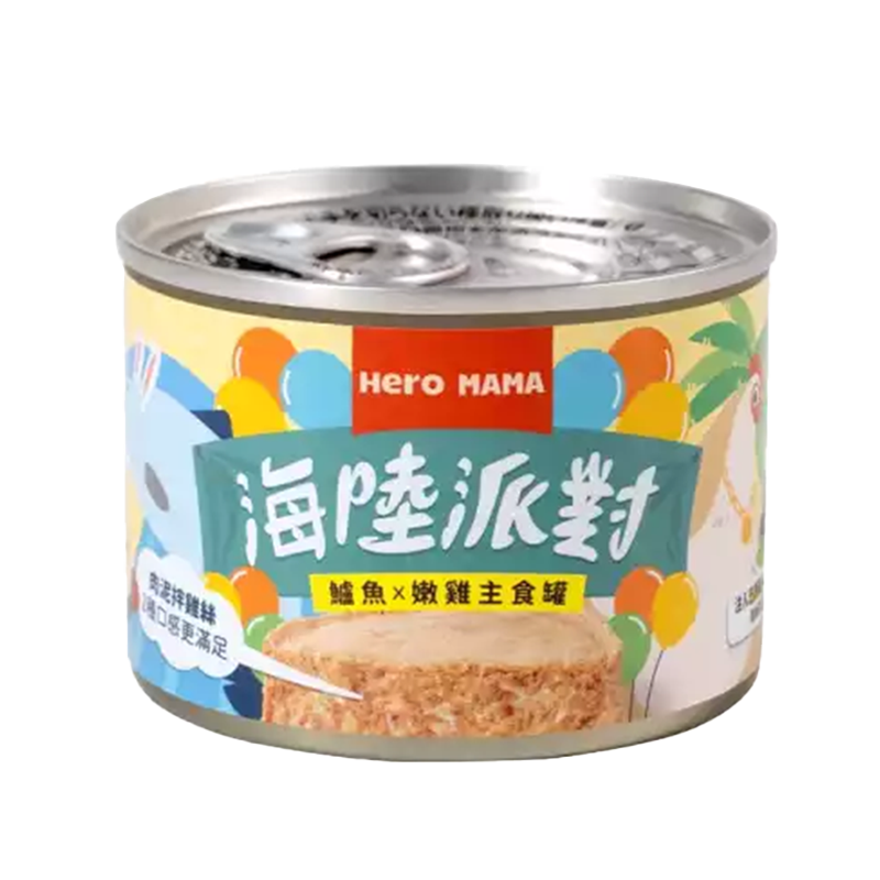 HeroMama 海陸派對主食罐 貓主食罐 80g