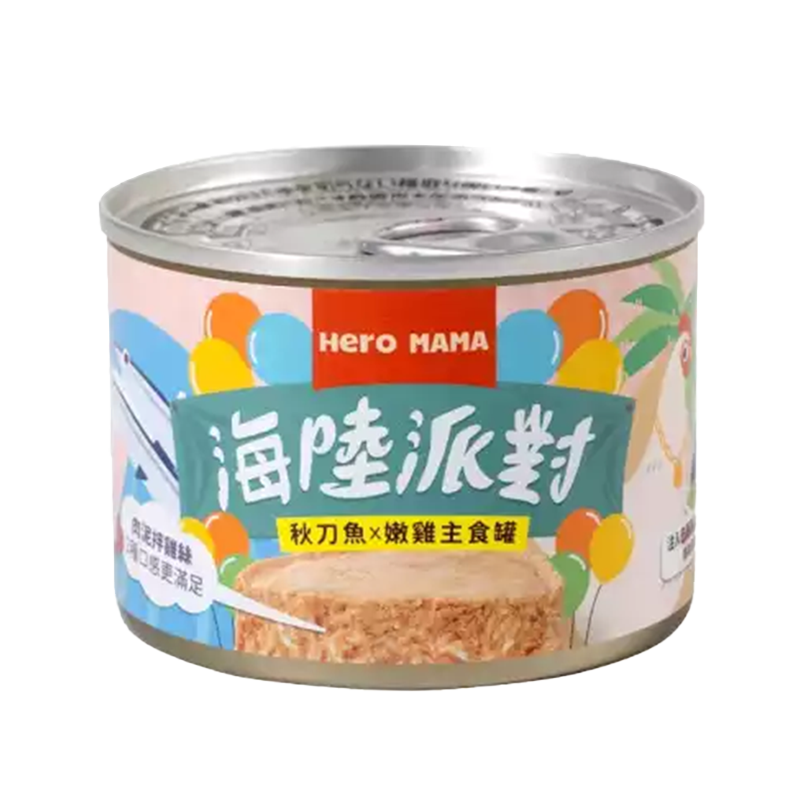 HeroMama 海陸派對主食罐 貓主食罐 80g