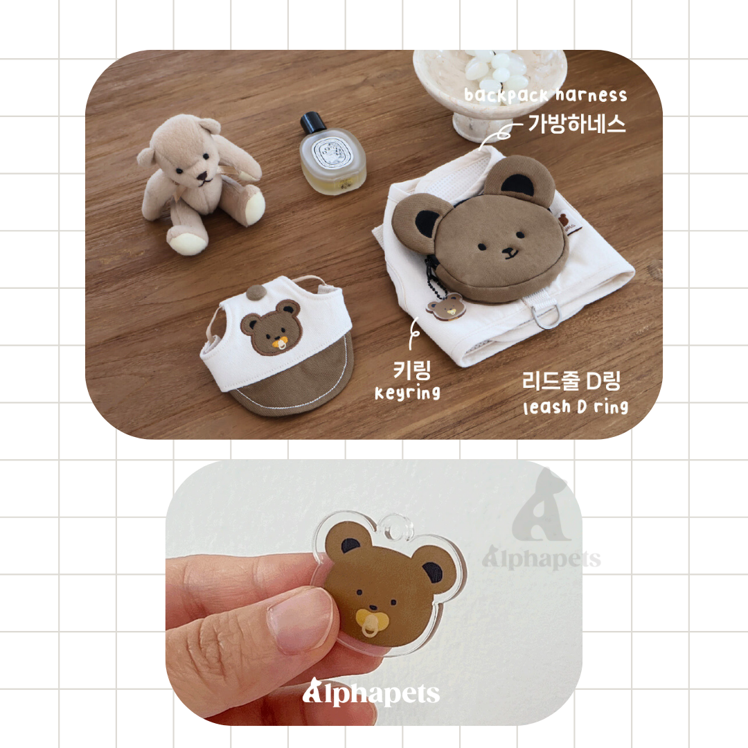 韓國MEANING 寵物胸背包鑰匙圈 服飾配件 3種款式