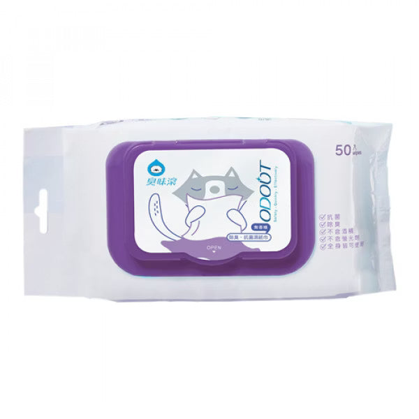 ✨新包裝✨OODOUT臭味滾 犬用 / 貓用 除臭抑菌濕紙巾 50抽