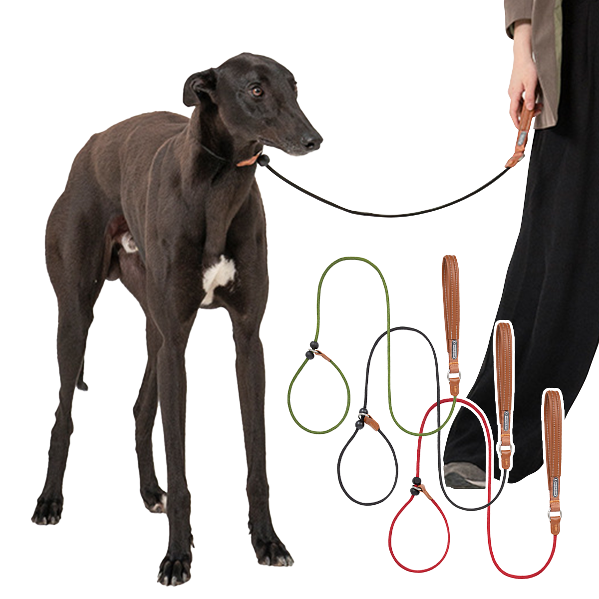 HIDREAM 啵啵系列 寵物皮革手柄一體牽繩 寵物牽繩