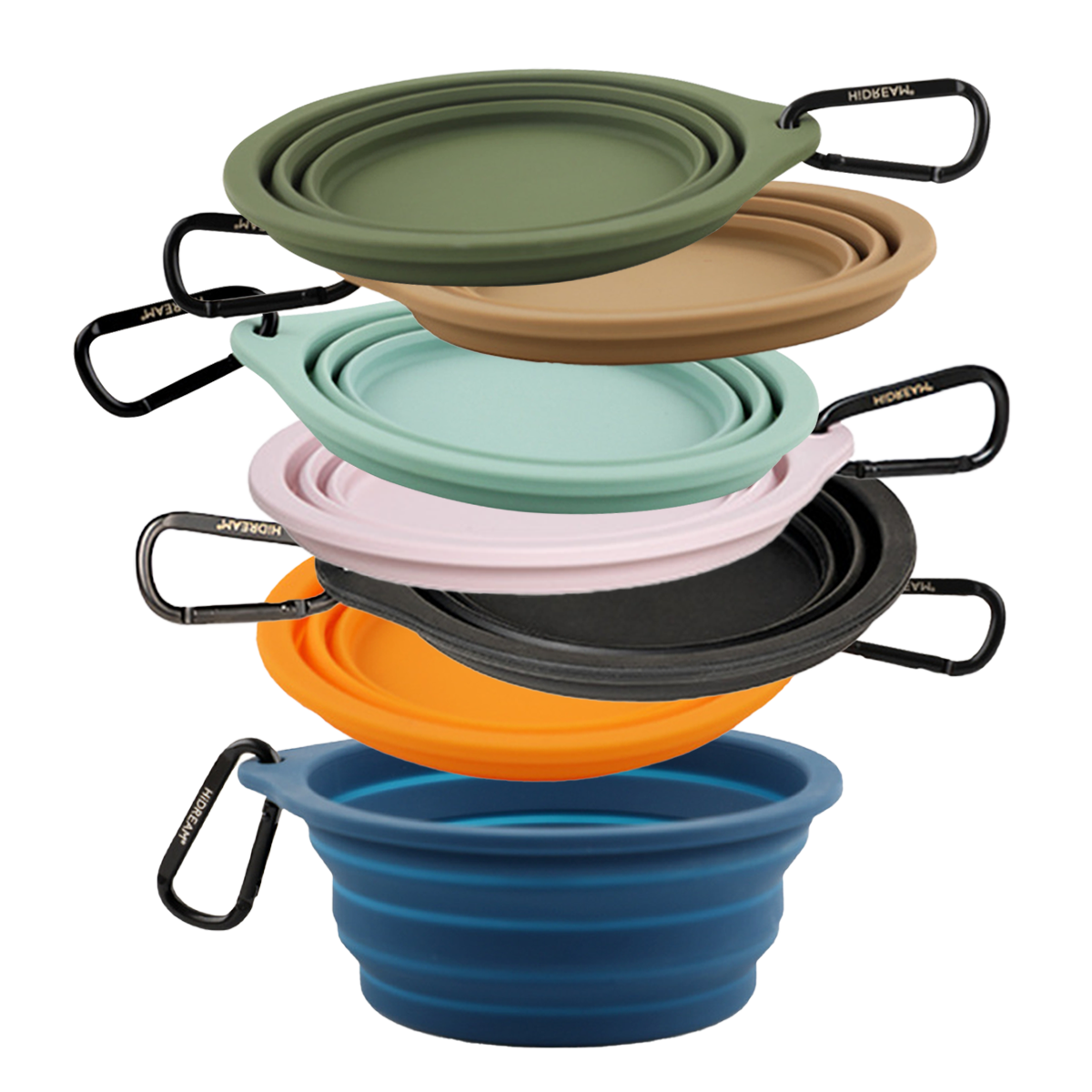 HiDREAM 矽膠折疊旅行碗 寵物摺疊碗 7色
